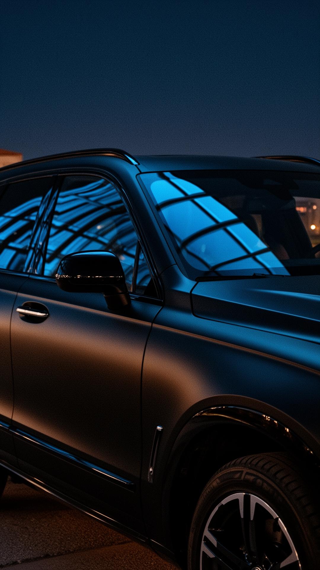 Ceramic-tinted SUV at dusk